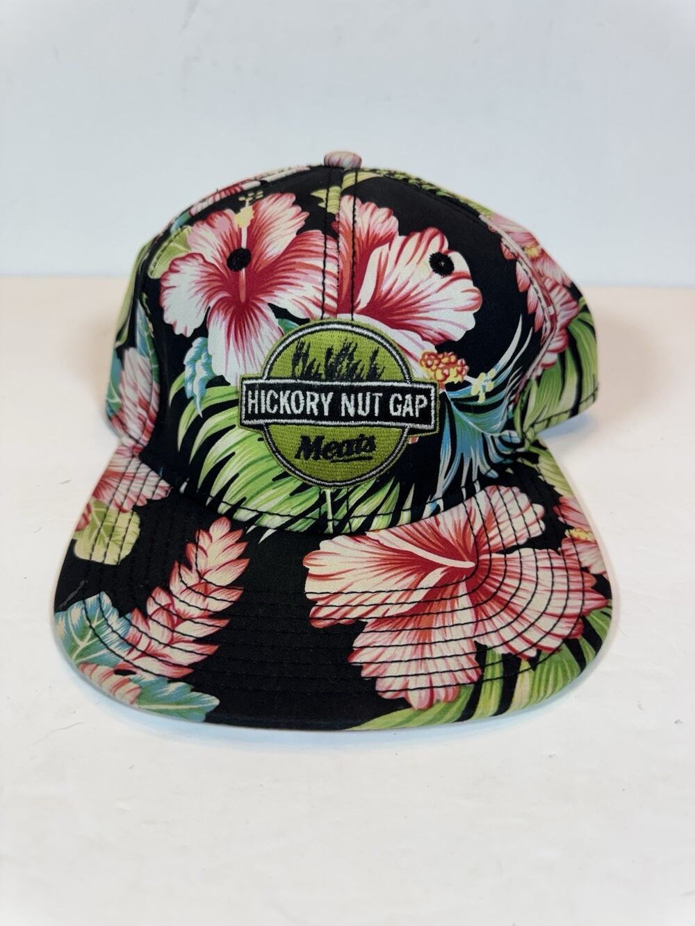 Hickory Nut Gap Farms Meats Floral Multicolor Baseball Cap Hat Asheville
